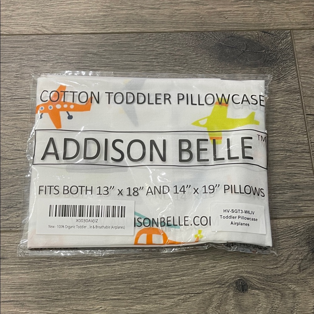 Cotton Toddler Pillowcase - Airplanes Design